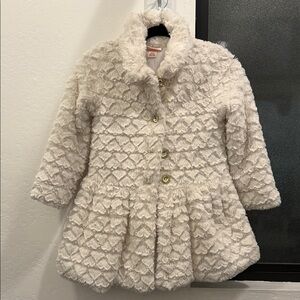 Juicy Couture Kids' Cream Textured Pea Coat